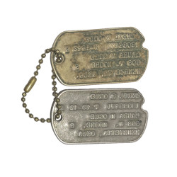 Dog Tags, S/Sgt. Cyril Ogle, Hq. Battery, 501st Arm. Field Art. Bn., 14th Arm. Div., MTO & ETO