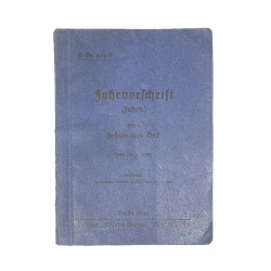 Livret de règles de conduite, Fahrvorschrift, 1941
