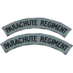 Titles, Parachute Regiment, Printed, Pair