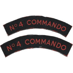 Insignes d'épaule (Titles) No. 4 Commando, imprimés