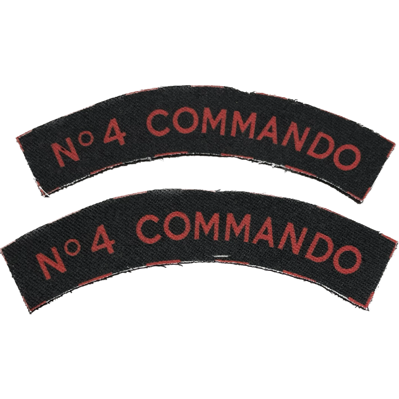 Insignes d'épaule (Titles) No. 4 Commando, imprimés