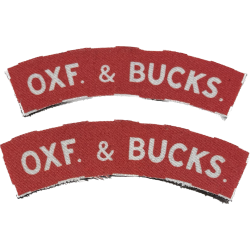 Titles, OXF. & BUCKS. (Oxfordshire and Buckinghamshire Light Infantry), Printed, Pair
