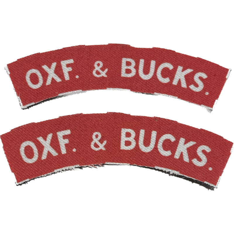 Titles, OXF. & BUCKS. (Oxfordshire and Buckinghamshire Light Infantry), Printed, Pair