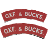 Titles, OXF. & BUCKS. (Oxfordshire and Buckinghamshire Light Infantry), Printed, Pair