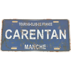 Plaque de véhicule, Pancarte Carentan