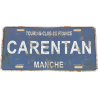 Plaque de véhicule, Pancarte Carentan