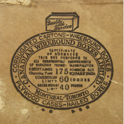 Carton, Canadian Red Cross, Food Parcel, Prisoner of War