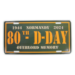 Plate, Tin, Vehicle, 80th D-Day Anniversary, Overlord Memory