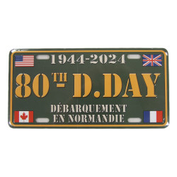 Plaque métal, 80e anniversaire du Débarquement, petit modèle