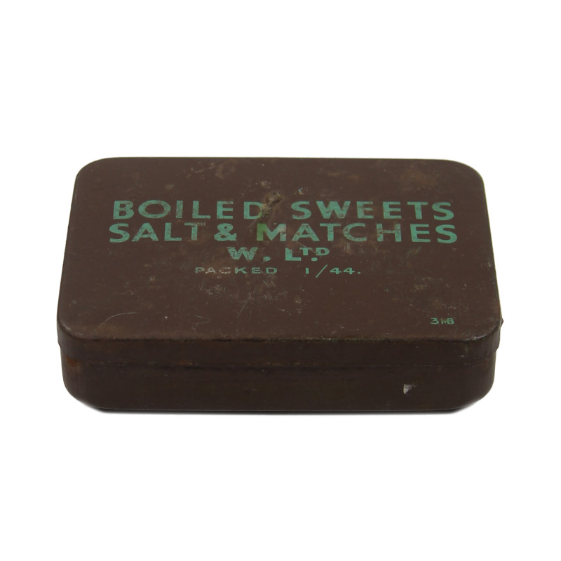 Tin, Boiled Sweets, Salt & Matches, British, January 1944