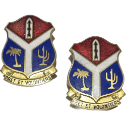 Distinctive Insignias, Pair,147th Field Artillery Regiment, New Guinea
