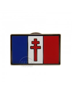 Crest métallique drapeau France Libre