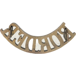 Title en laiton, The Border Regiment, WWI