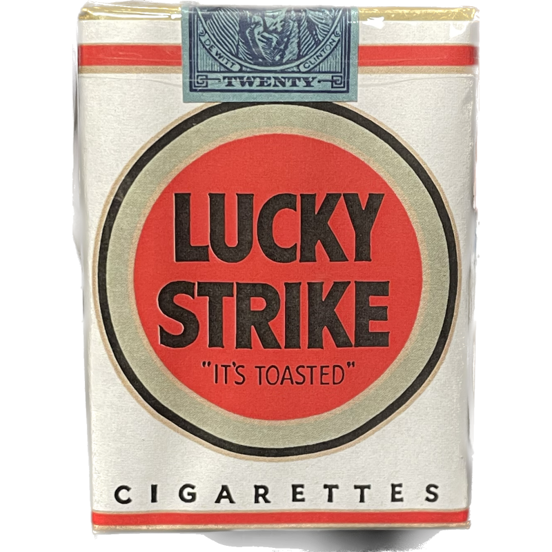 Paquet de cigarettes Lucky Strike, blanc