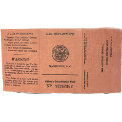 Card, Identification, U.S. Army, Officer