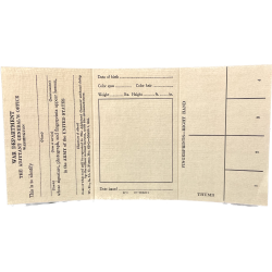 Carte d'identité, Officier U.S. Army