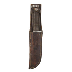 Knife, Fighting, 337-6"Q, CASE XX, with Leather Scabbard, Named