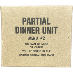 Partial dinner unit, 10 in 1, Menu N°2