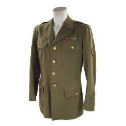 Coat, Serge, Wool, OD, Sergeant, First Army, Medical Department, 39R, 1941