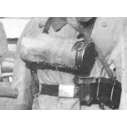 Boîtier de masque à gaz, ᛋᛋ-Stubaf. Siegfried Müller, ᛋᛋ-Pz.Pi.Btl. 12, 12. ᛋᛋ-Panzerdivision, Normandie