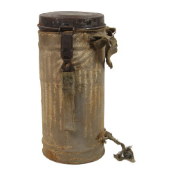 Canister, Mask, Gas, German, ᛋᛋ-Stubaf. Siegfried Müller, ᛋᛋ-Pz.Pi.Btl. 12, 12. ᛋᛋ-Panzerdivision, Normandy