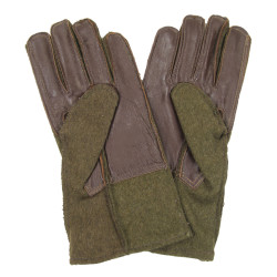 Gloves, Wool, with leather palm, US Army