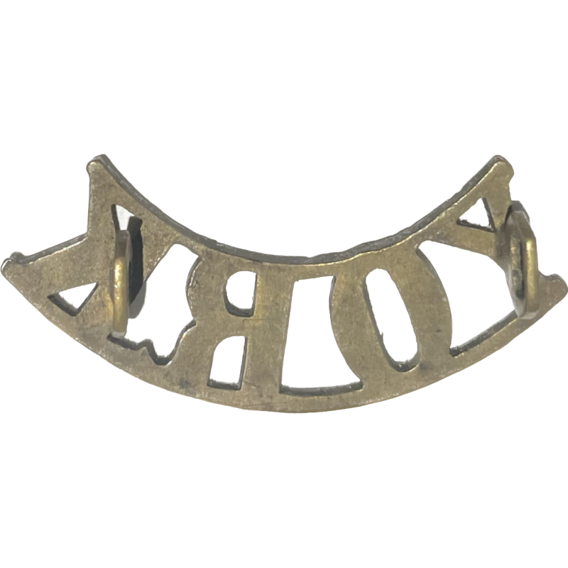 Brass title, The York Regiment, CEF, WWI