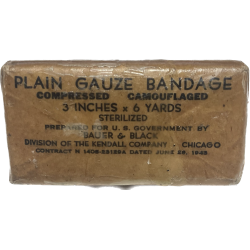 Bandage, Gauze, Compressed, Camouflaged, 1943, Corpsman US Navy