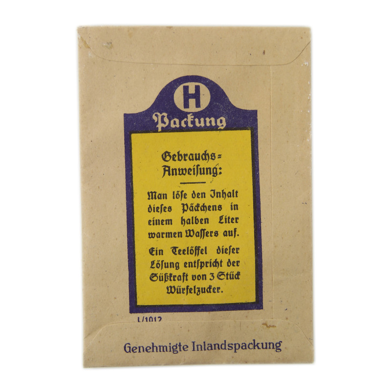 Packet, Sugar, German (Saccharin), Kristall Süßstoff