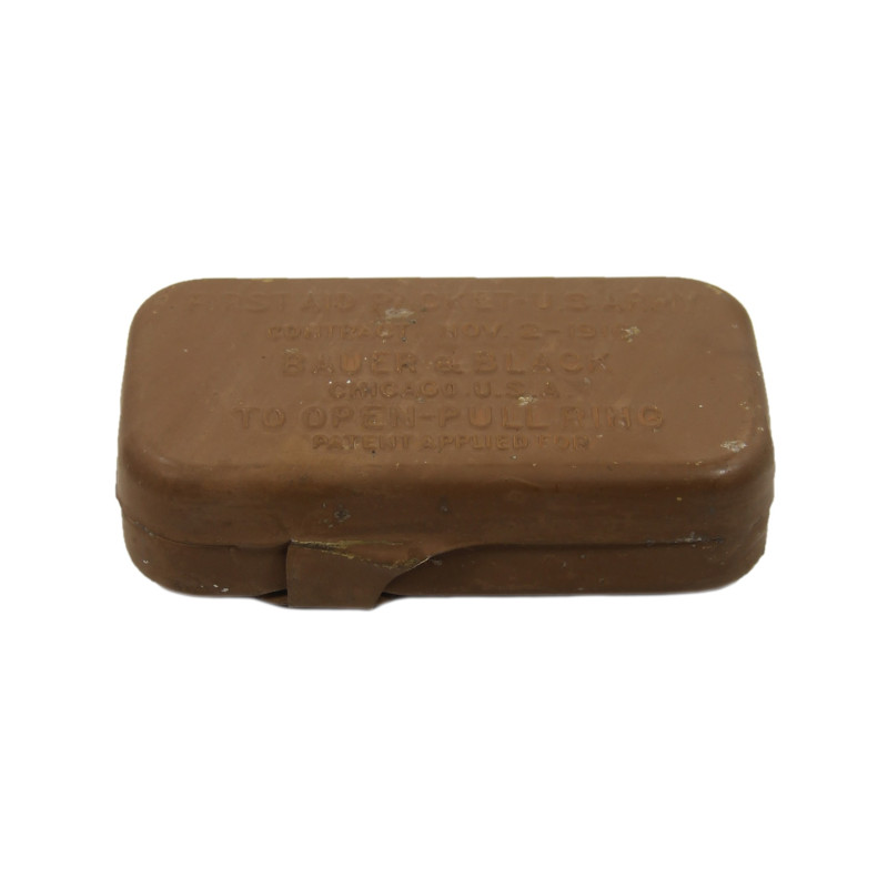 Pansement, First-Aid Packet, US Army, boîte en laiton, 1916
