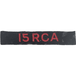 Title, 15th Field Regiment, Royal Canadian Artillery, Normandie