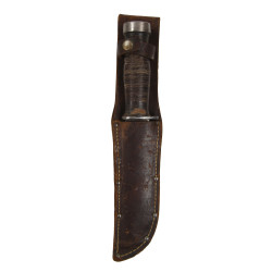 Couteau de combat Cattaraugus 225Q, avec fourreau en cuir