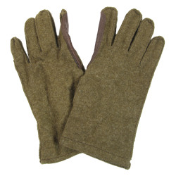 Gloves, Wool, with Leather Palm, US Army, Size 10, Super Glove Co.