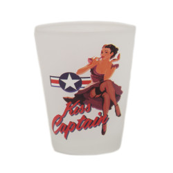 Shot glass, Pin Up, Kiss Captain