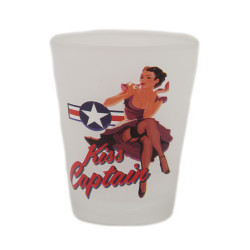 Verre à liqueur, pin up, Kiss Captain