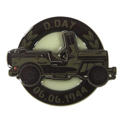Magnet, Jeep D.Day 06.06.1944, rond, 3D