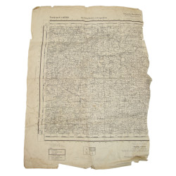 Map, German, Brittany, France, 1943