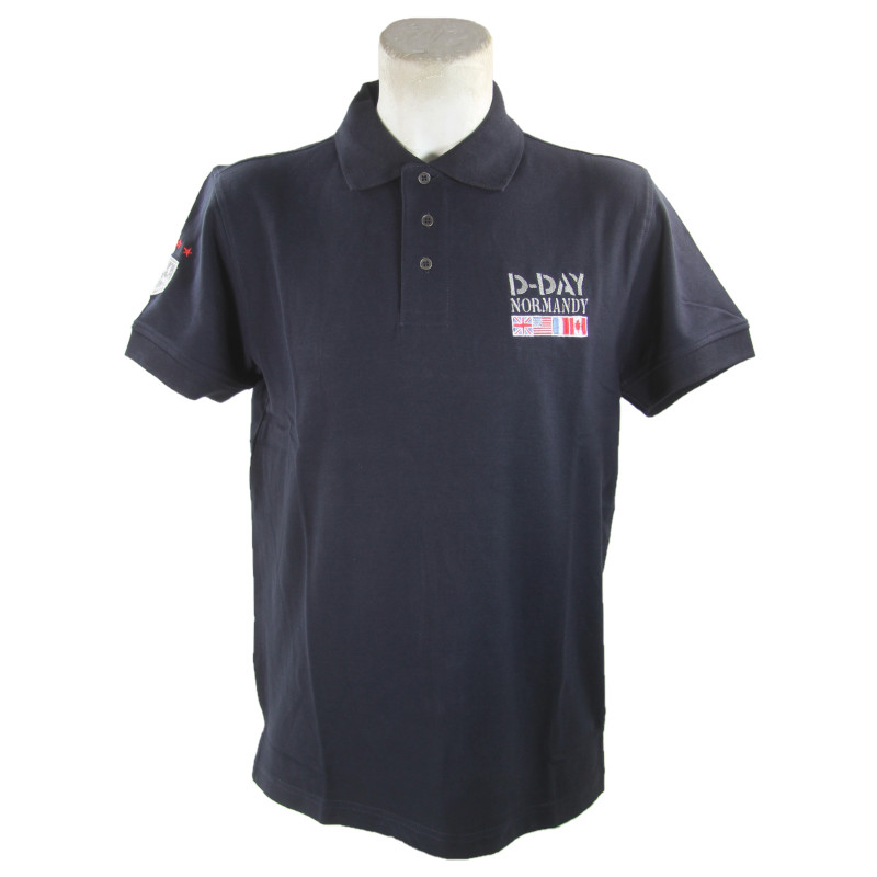 Polo, Navy blue, D-DAY NORMANDY 1944 LANDING BEACHES