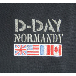 Polo marine, brodé D-DAY NORMANDY 1944 LANDING BEACHES