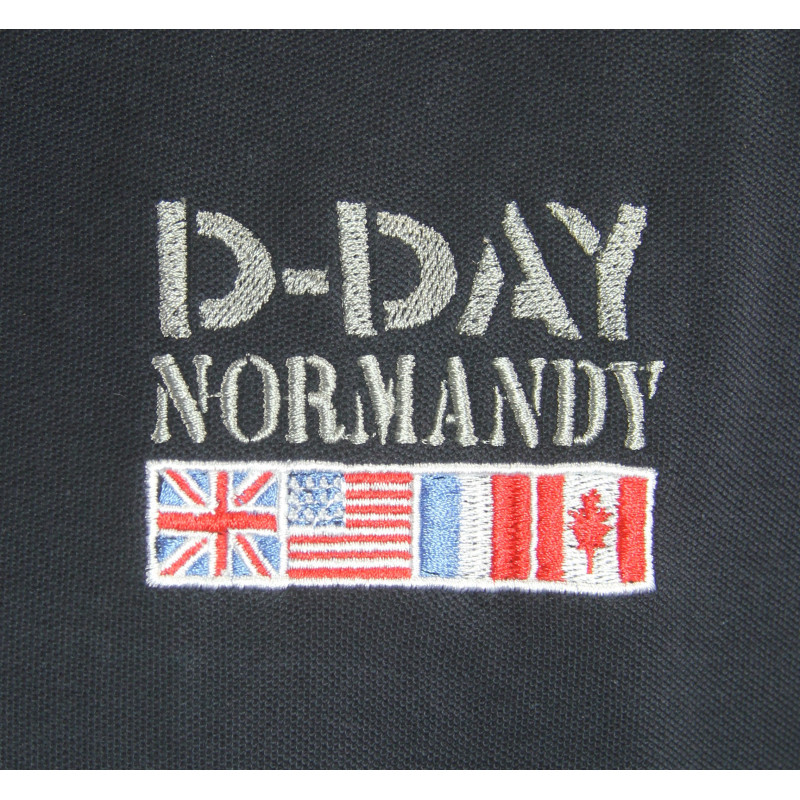 Polo, Navy blue, D-DAY NORMANDY 1944 LANDING BEACHES