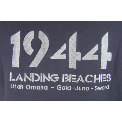 Polo marine, brodé D-DAY NORMANDY 1944 LANDING BEACHES