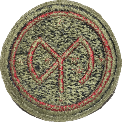 Patch 27th Infantry Division, OD Border, Green back