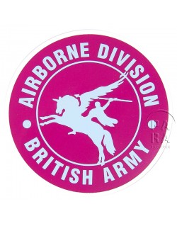 Autocollant british airborne, rond