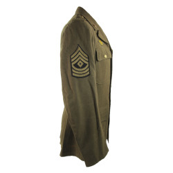 Coat, Serge, Wool, OD, First Sergeant, Amphibious Engineers, ESB, D-Day, 37R, 1942