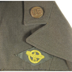 Coat, Serge, Wool, OD, First Sergeant, Amphibious Engineers, ESB, D-Day, 37R, 1942