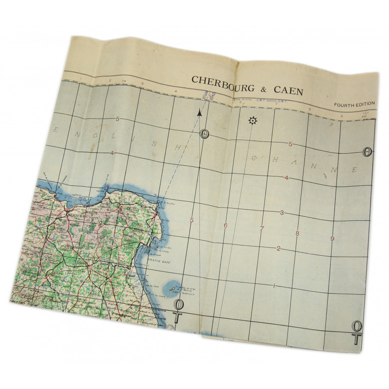 Map, War Office, Cherbourg & Caen, 1943, Utah Beach / Omaha Beach