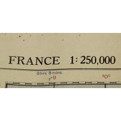 Carte de Normandie, Cherbourg & Caen, 1943