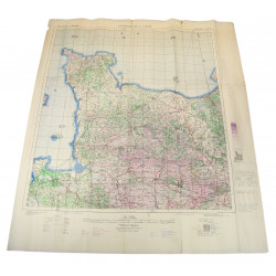 Carte de Normandie, Cherbourg & Caen, 1943