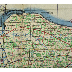 Carte de Normandie, Cherbourg & Caen, 1943