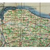 Carte de Normandie, Cherbourg & Caen, 1943